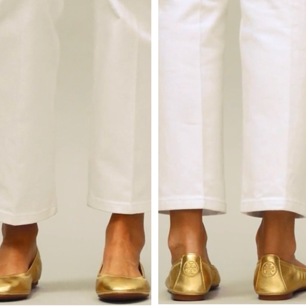NWOB • Tory Burch Eddie Metallic Ballet Flats
